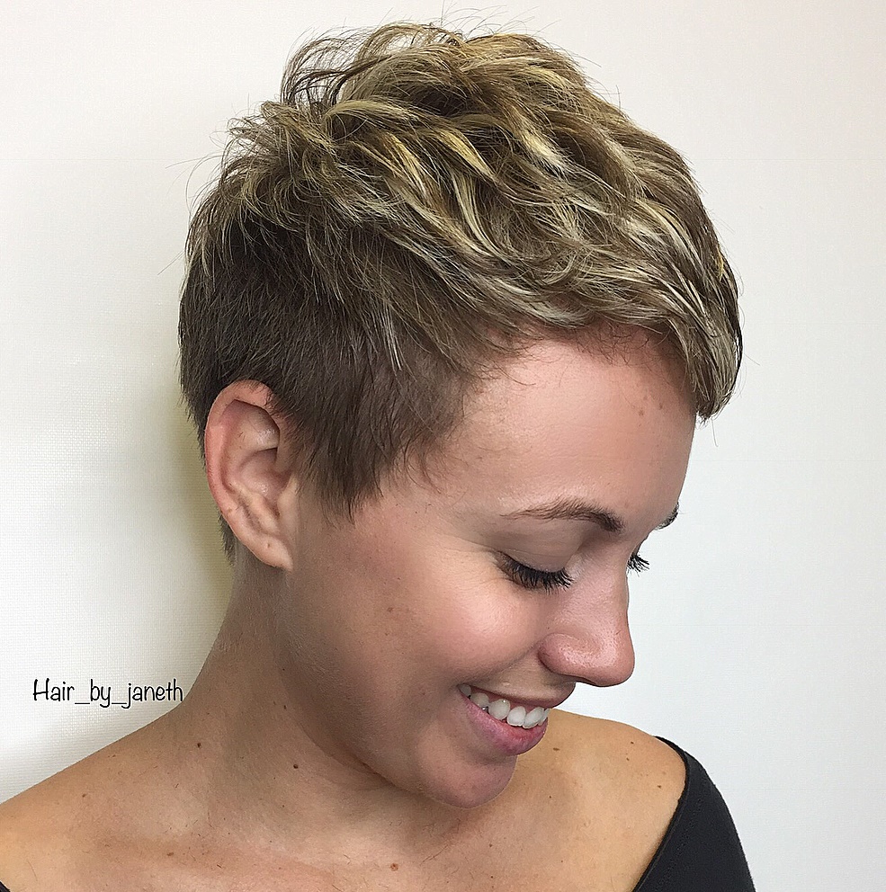 Short Feathered Pixie With Highlights