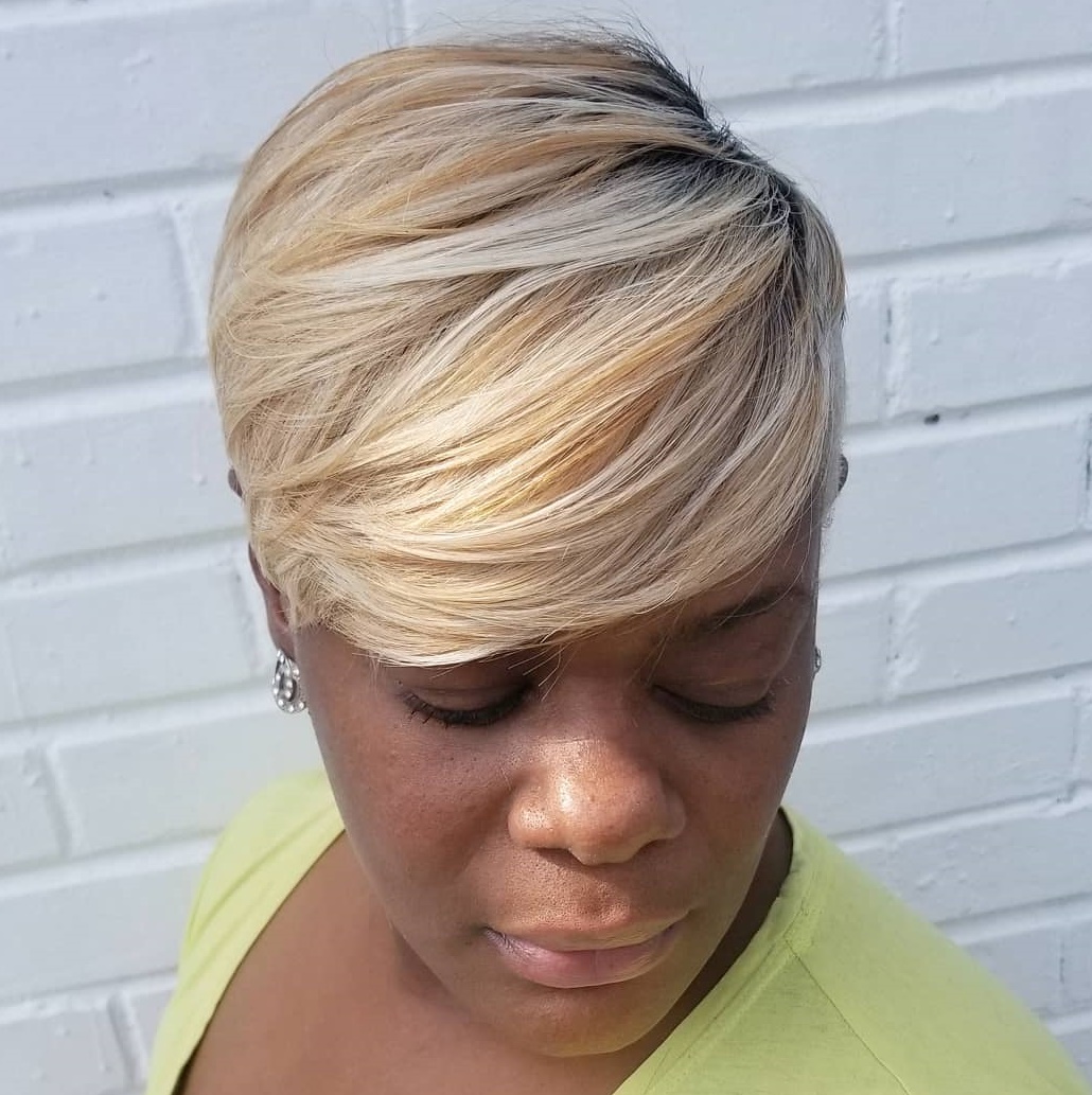 Blonde Weave Pixie Hairstyle