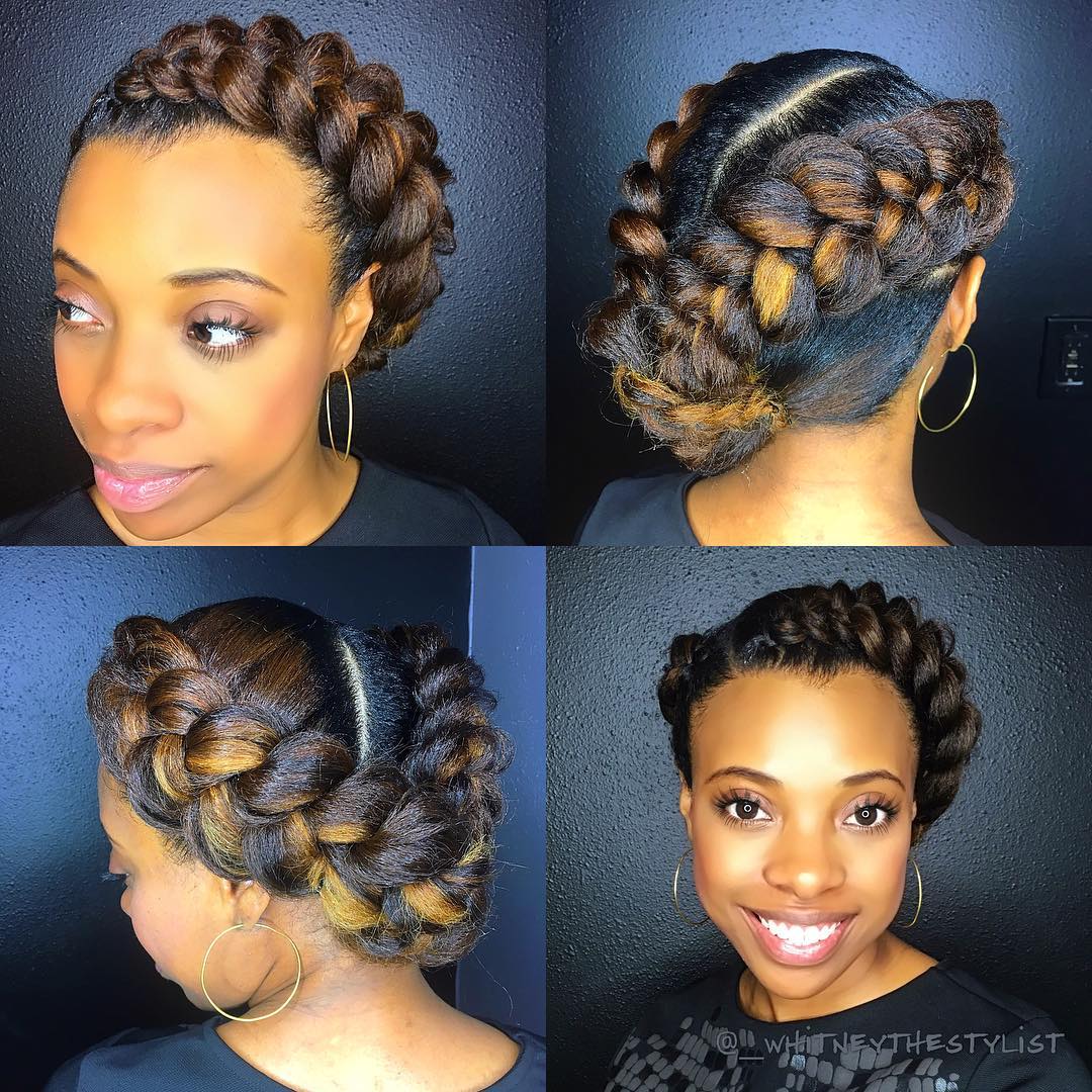Simple Updo With Chunky Braids