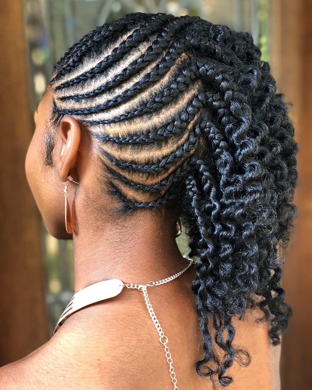 Curly Mohawk With Cornrows