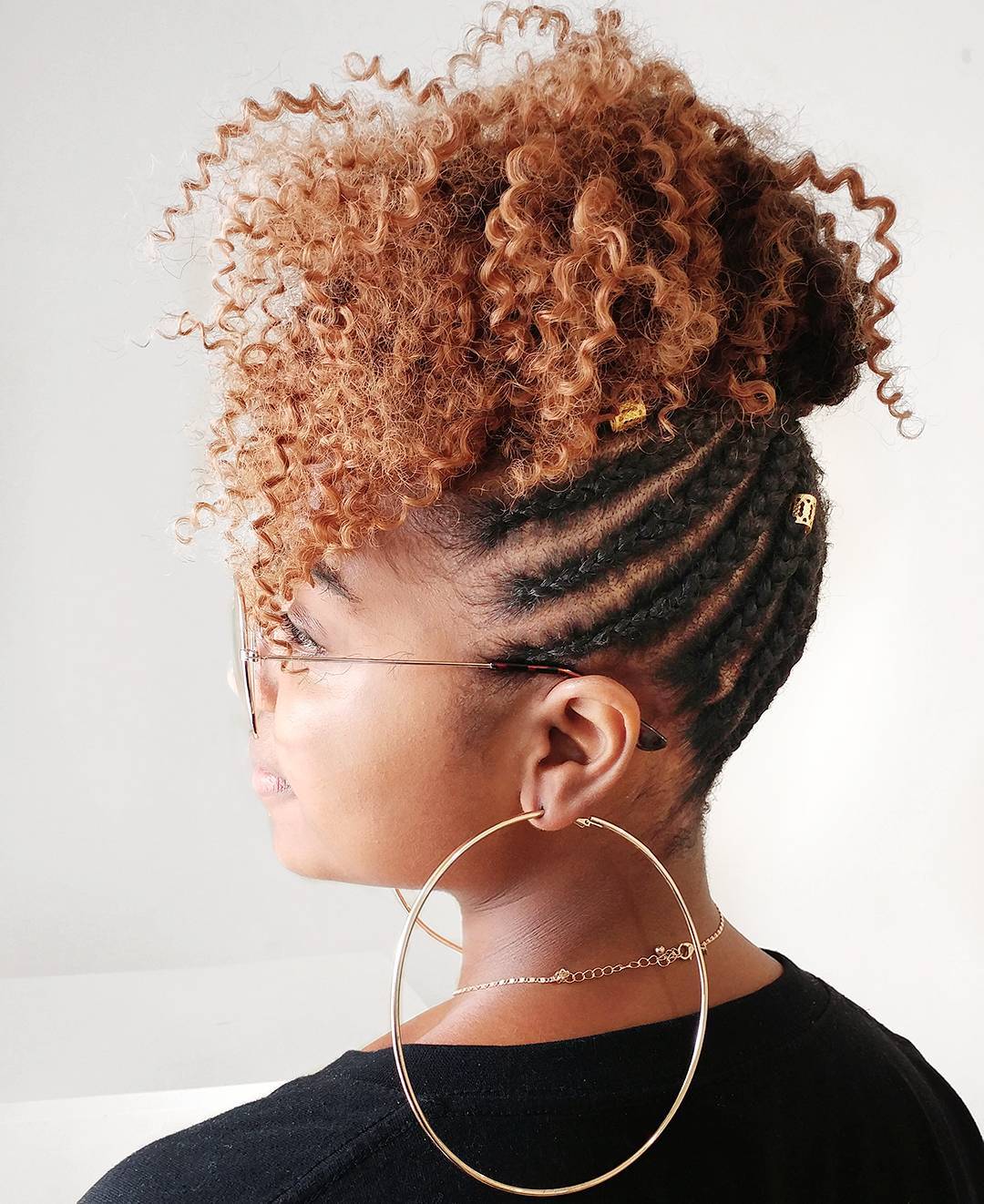 Featured image of post Braided Updo Hairstyles For Short Natural Hair - A thick braid from extensions that runs all the way along your.