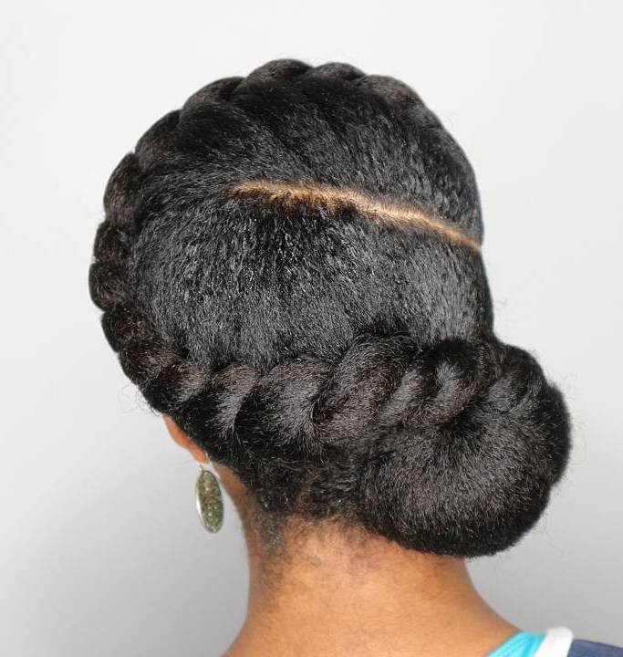 Twisted Updo For Transitioning Hair