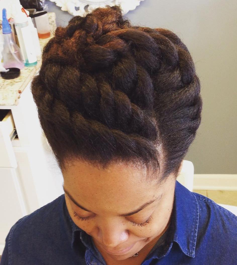 Natural Updo With Voluminous Twists