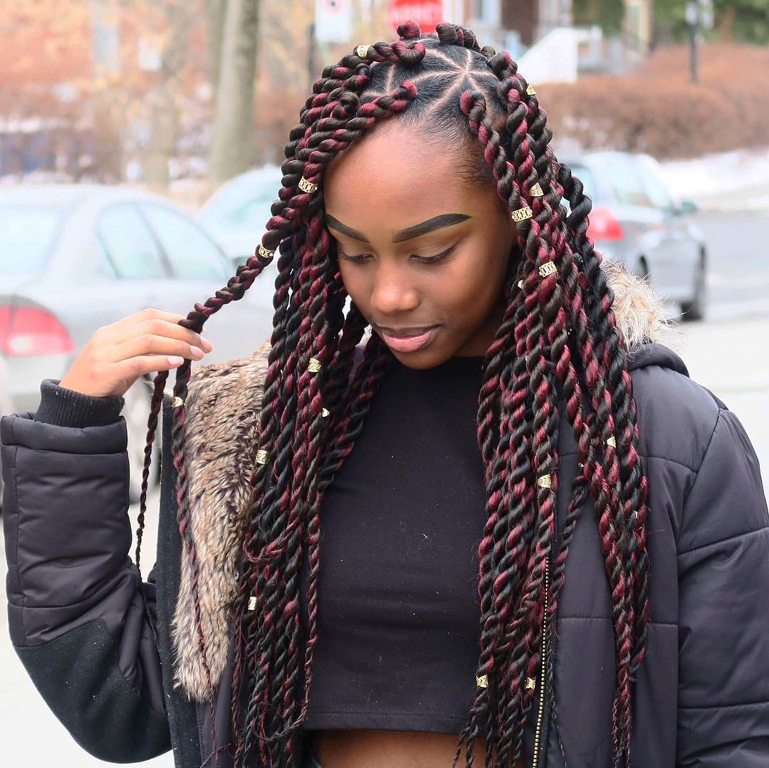 Black And Red Twists With Extensions