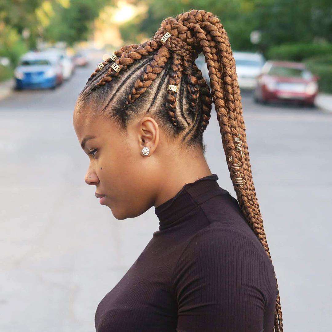 Goddess Braids To Ponytail