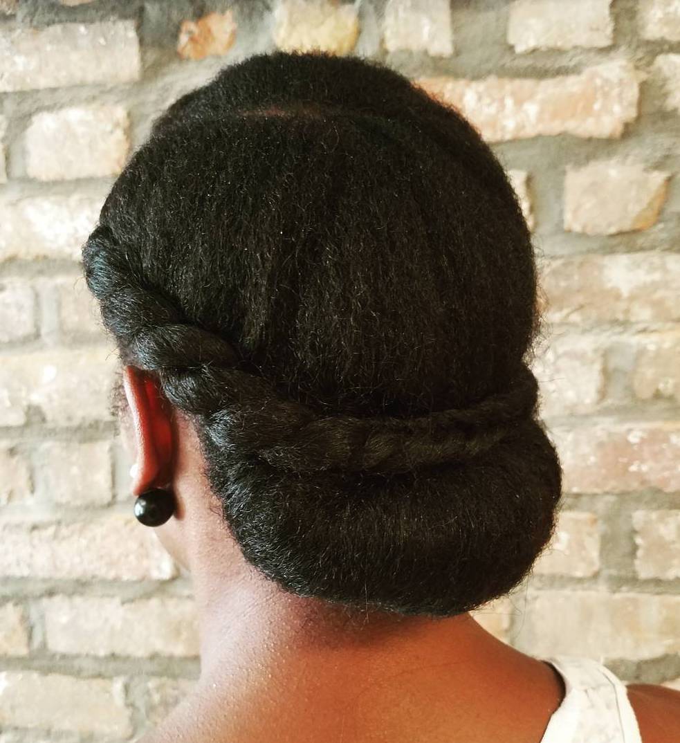 Twisted Updo For Medium Natural Hair