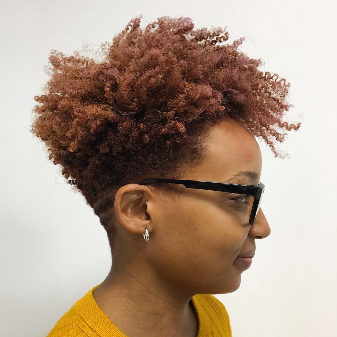 Tapered Natural Curly Red Pixie