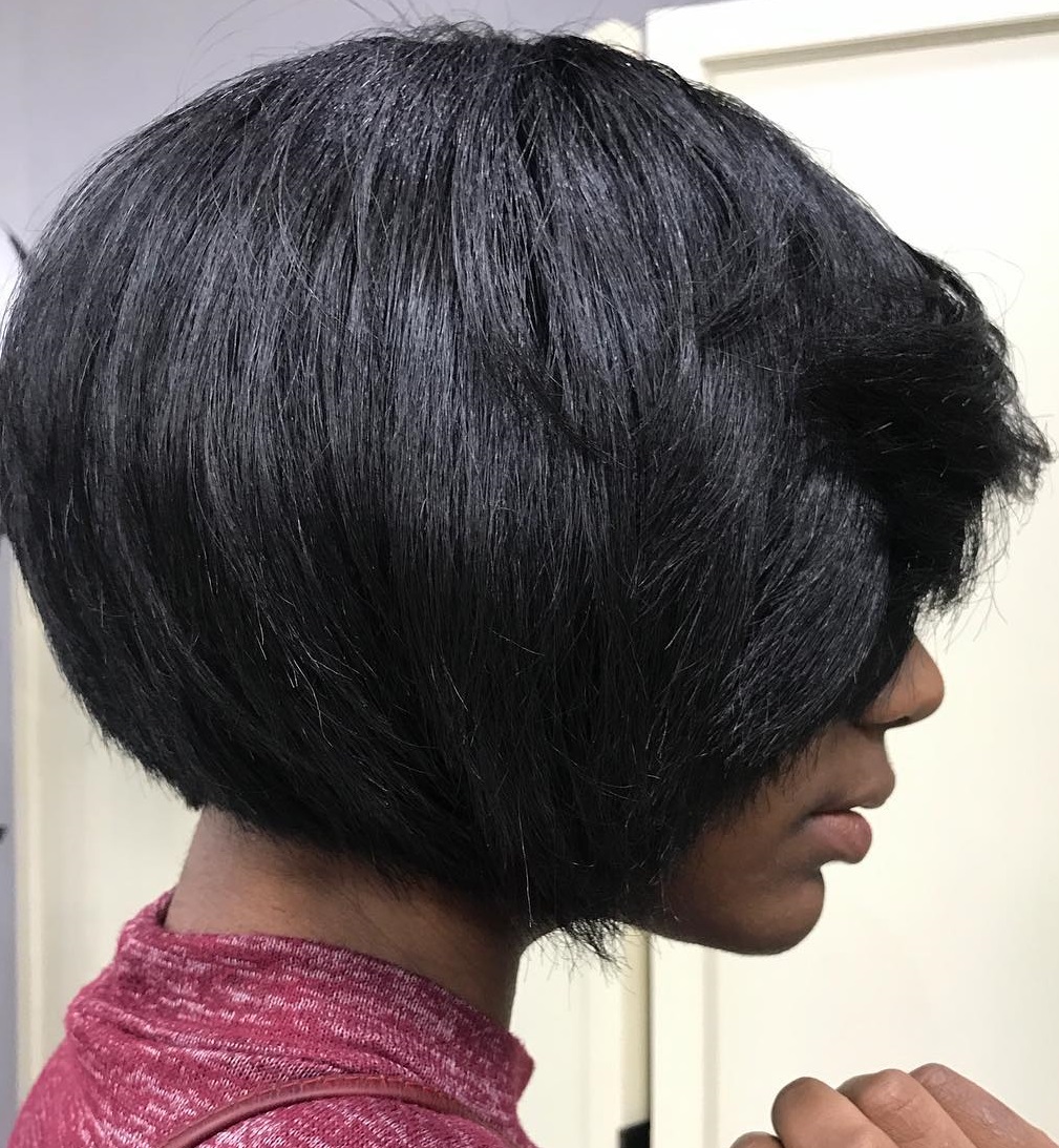 Stacked Rounded Bob For A Black Girl