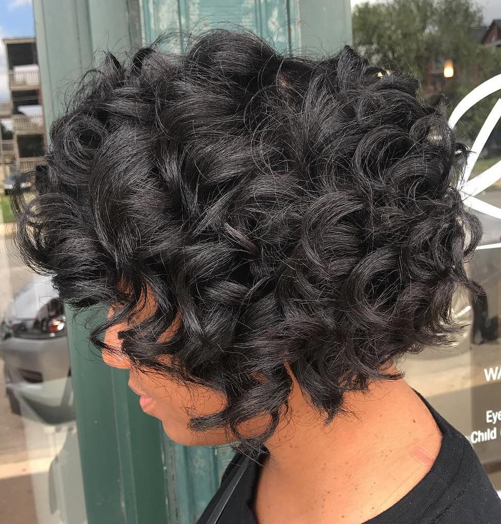Short Curly Bobbed Hairstyle