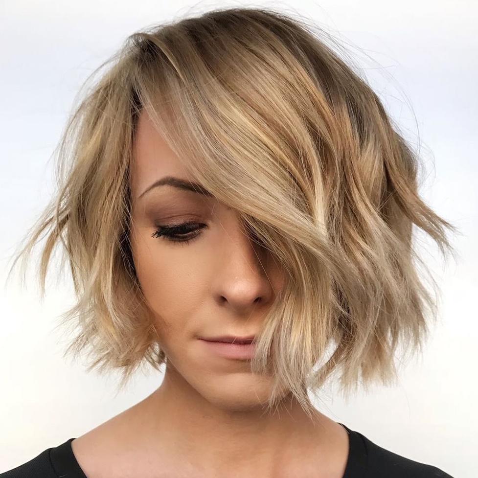 Messy Blonde Balayage Crop