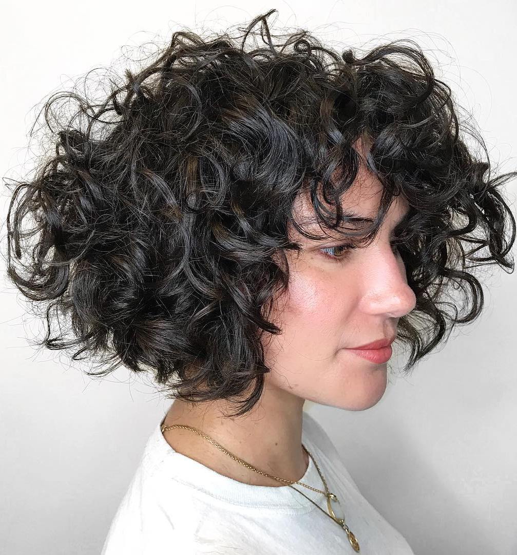 Chin Length Bob For Thick Curls