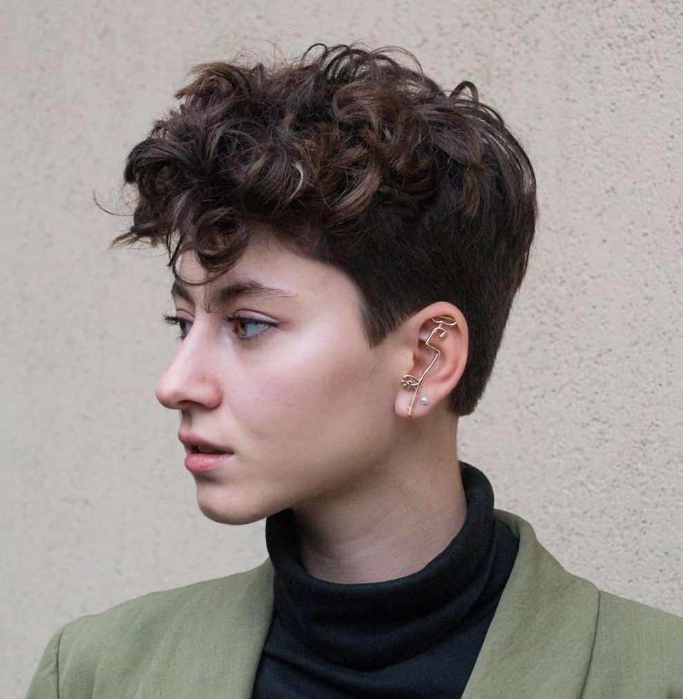 Short Curly Hairstyle With Bangs