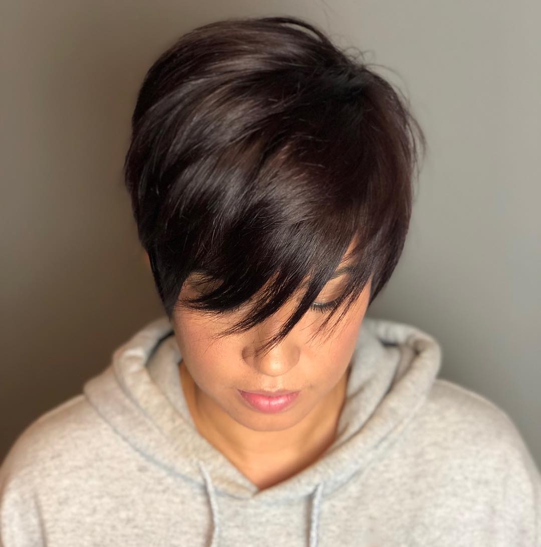 Brown Pixie With Feathered Texture