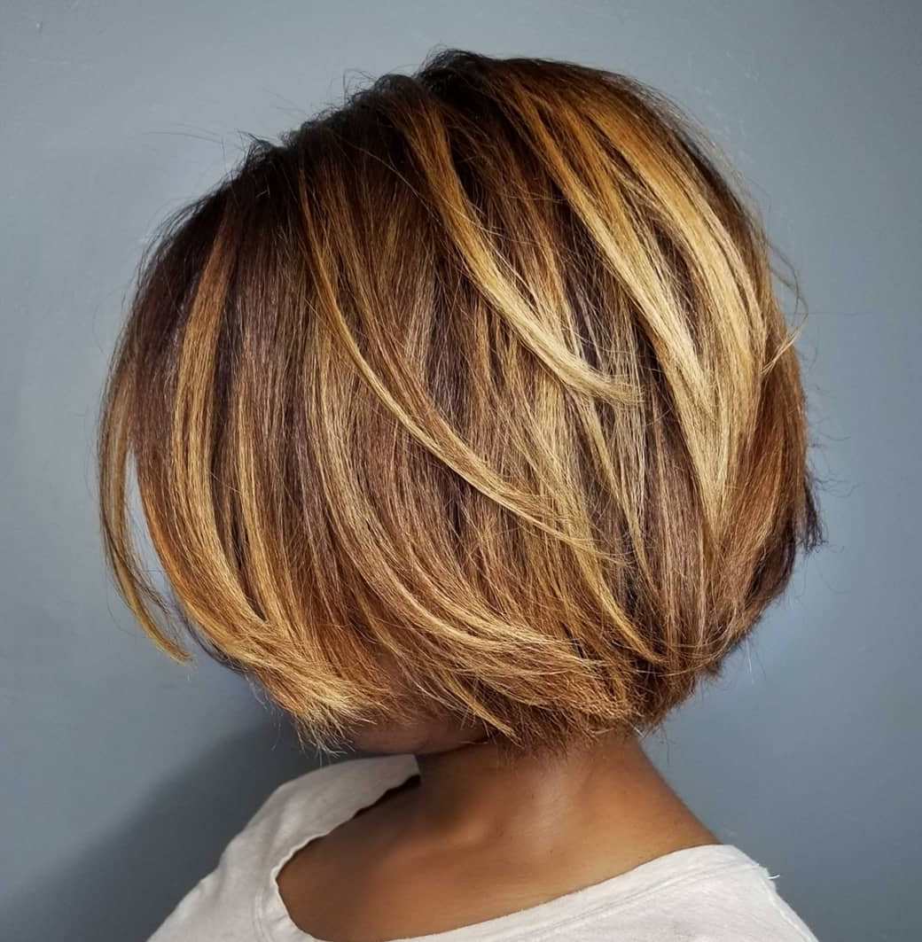 Cute African American Bob With Layers