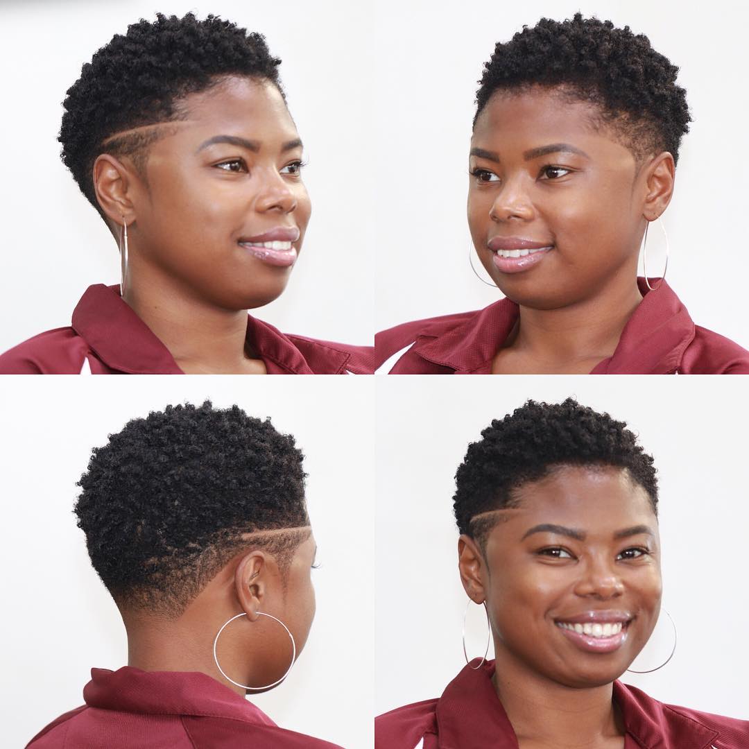 Women's Shaved Crop For Natural Hair