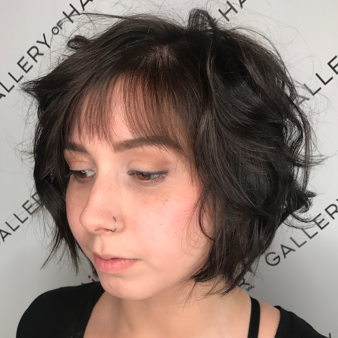 Messy Bob With Airy Bangs