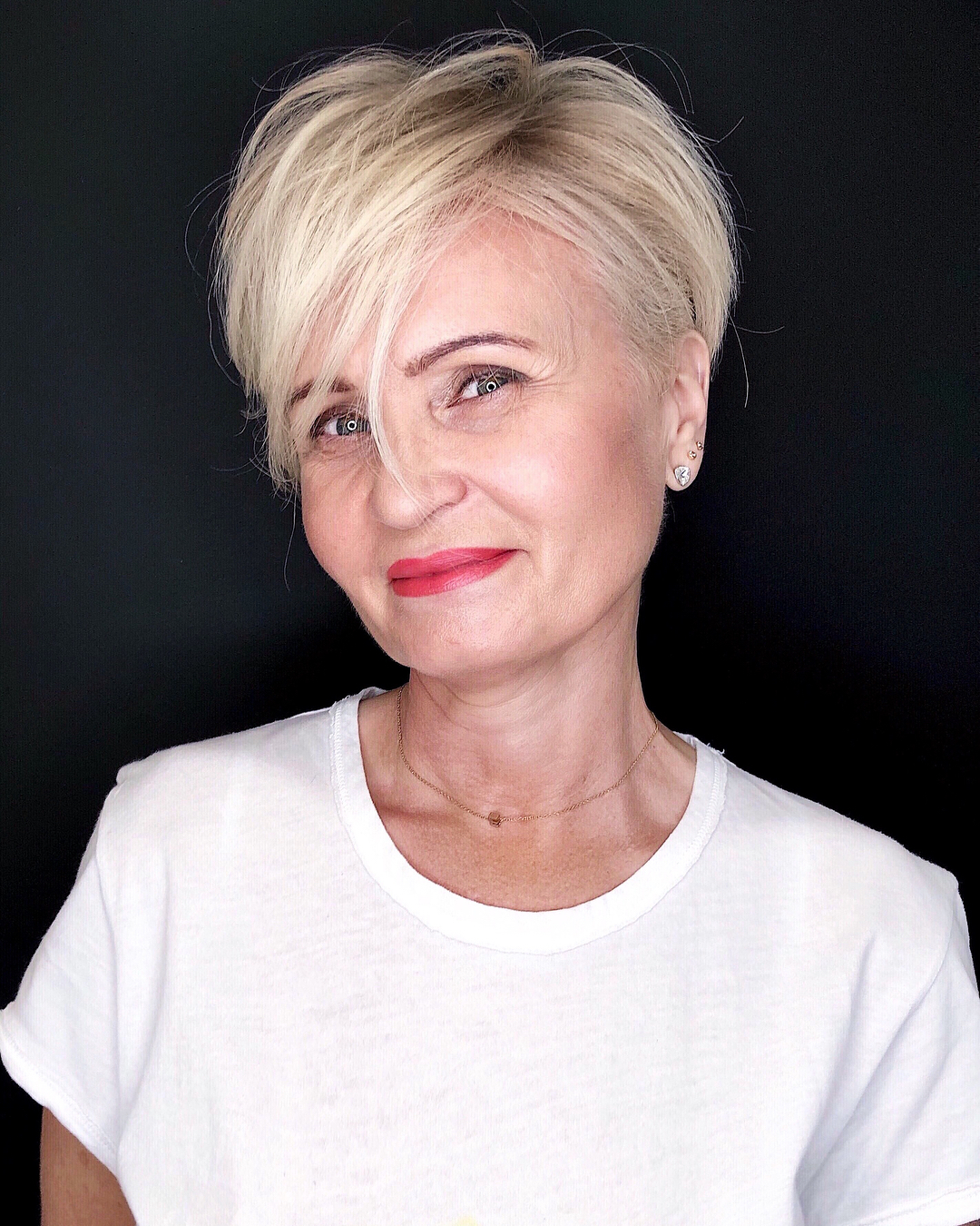 Textured Blonde Pixie Haircut