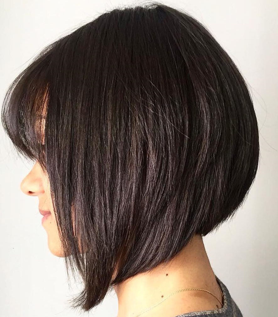 Sleek Two-Layer A-Line Bob With Bangs