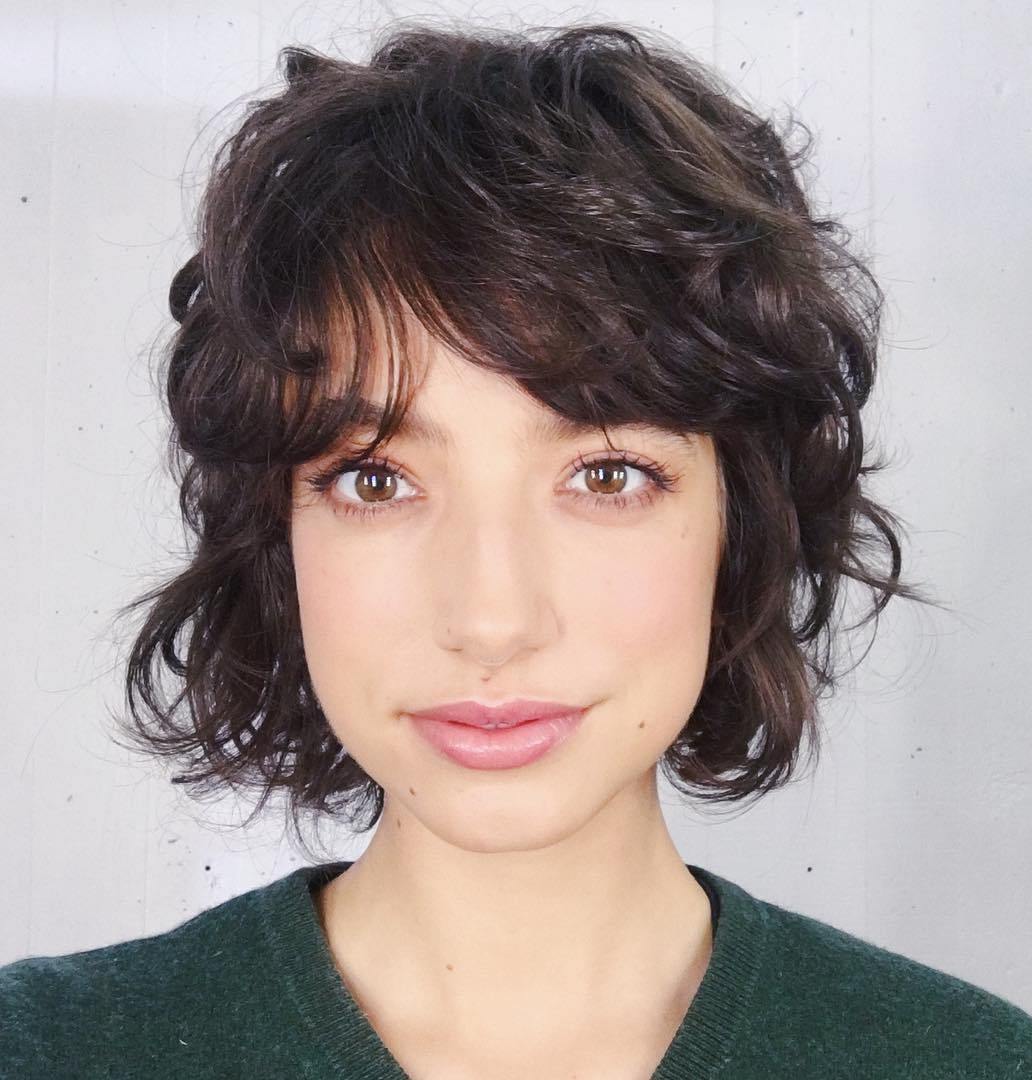 Bob With Bangs For Curly Hair