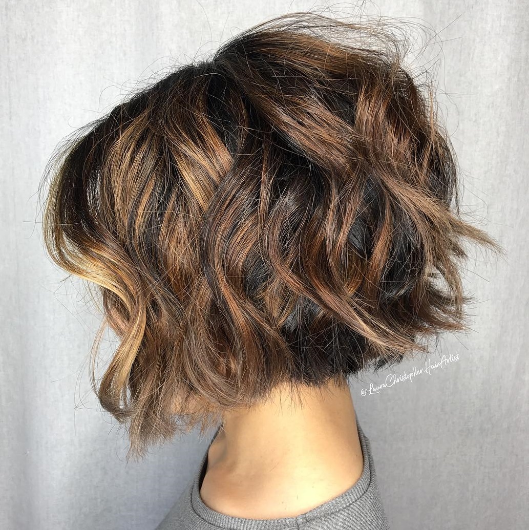 Wavy Razored Bob For Thick Hair