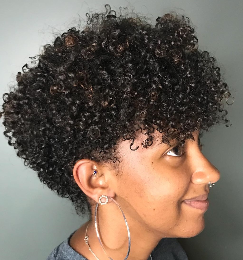 Natural Curly Wedge Bob