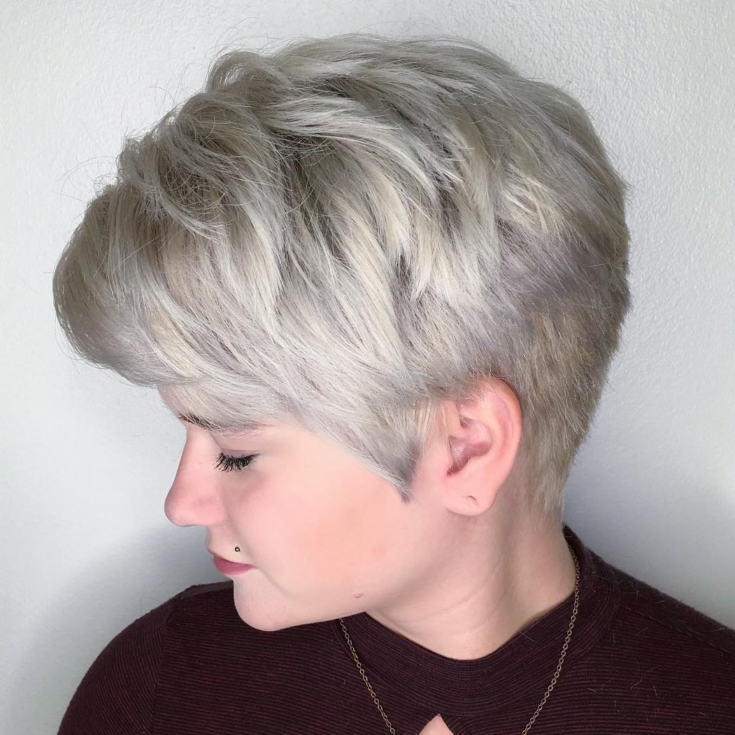 Elegant Silver Blonde Pixie