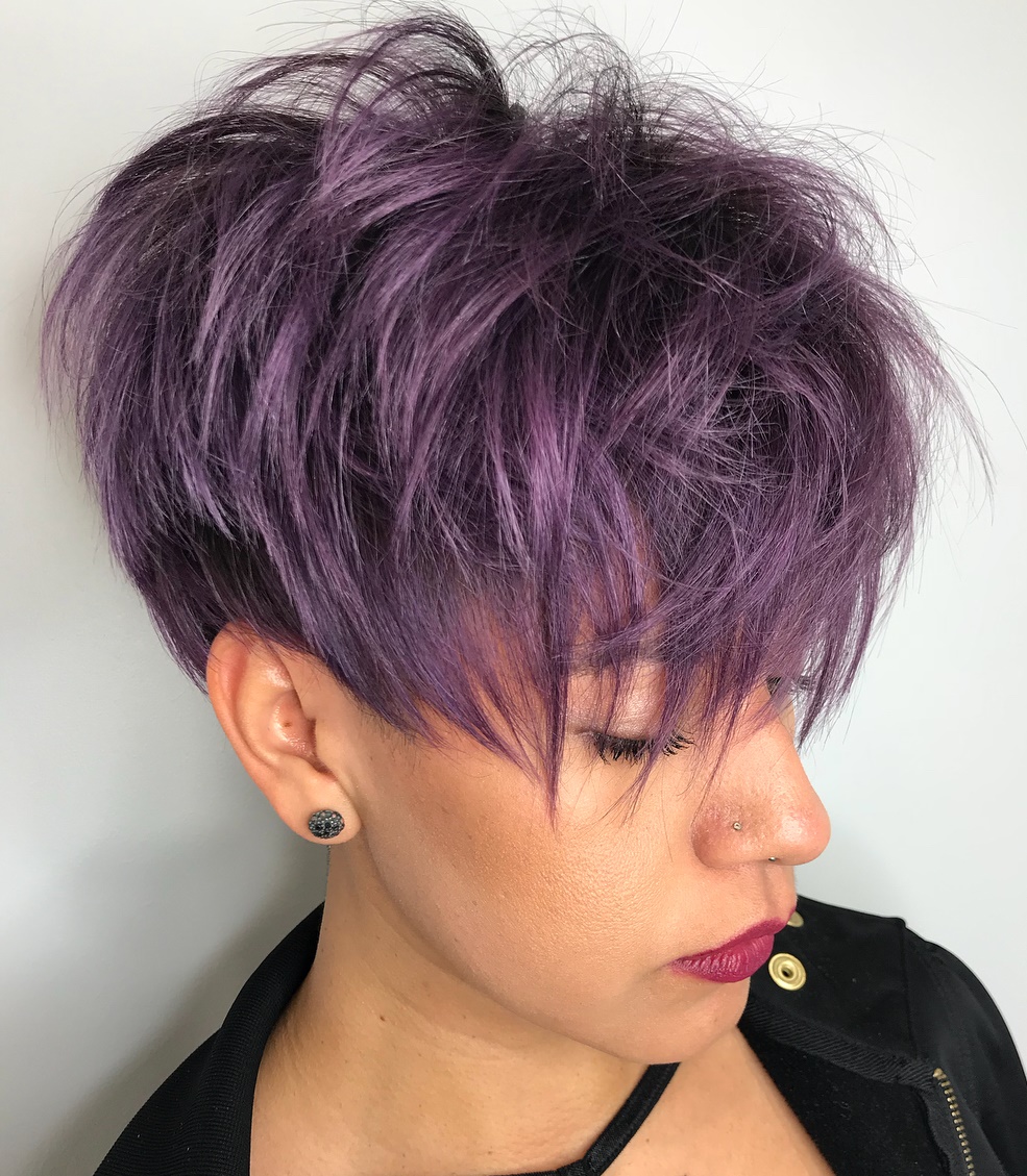 Wispy Tousled Violet Pixie