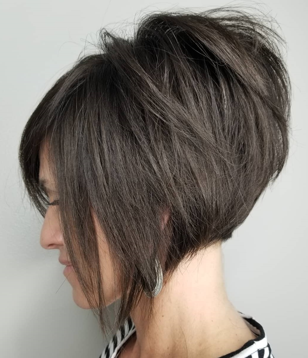 Short Angled Razored Bob