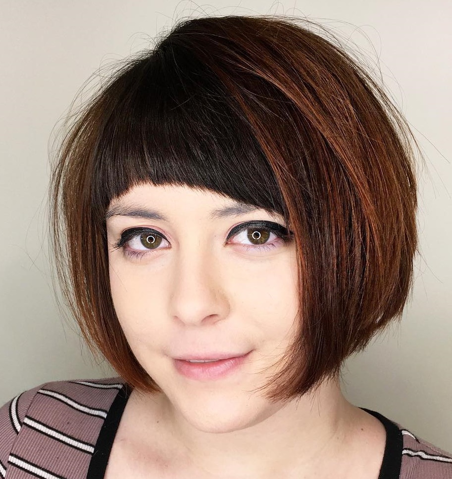 Tousled Bob For Round Faces