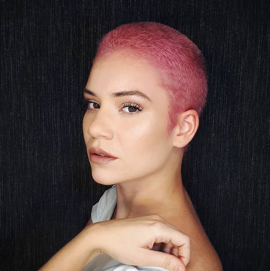 Pastel Pink Buzz Cut