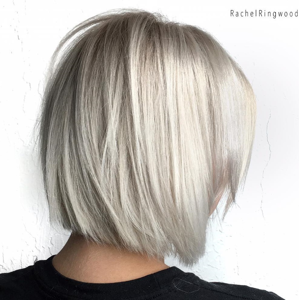 blunt razor cut bob