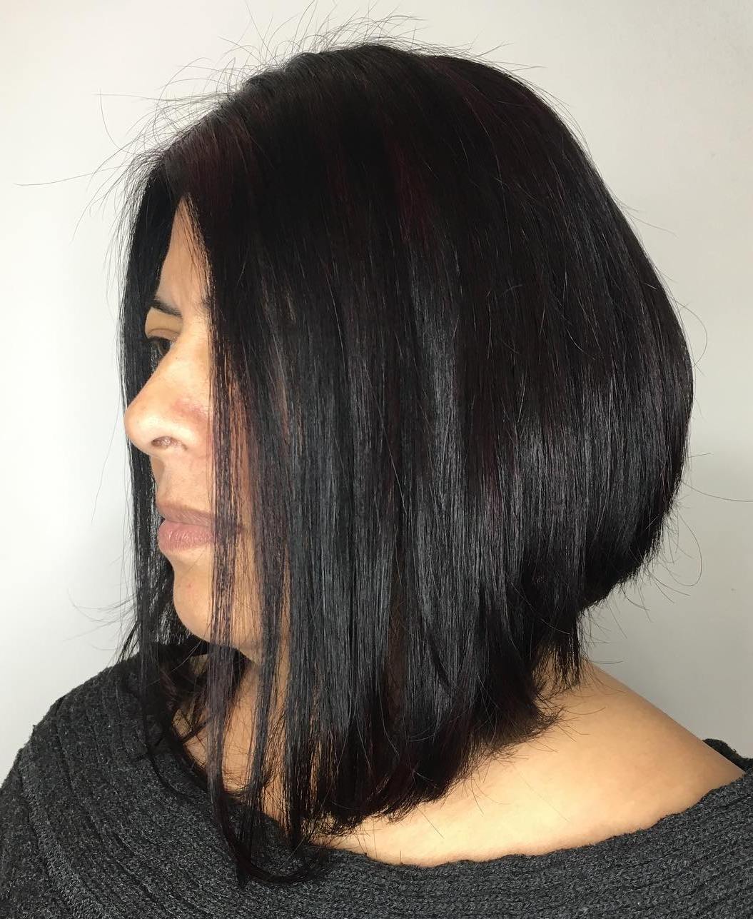 Medium Layered Angled Bob Hairstyles