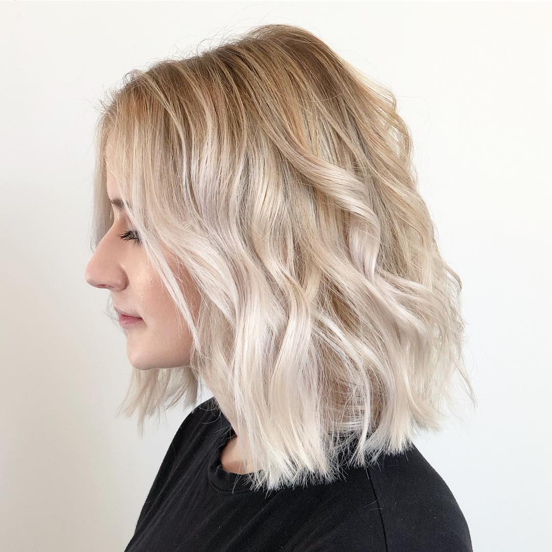 Wavy Choppy Bob With Subtle Highlights