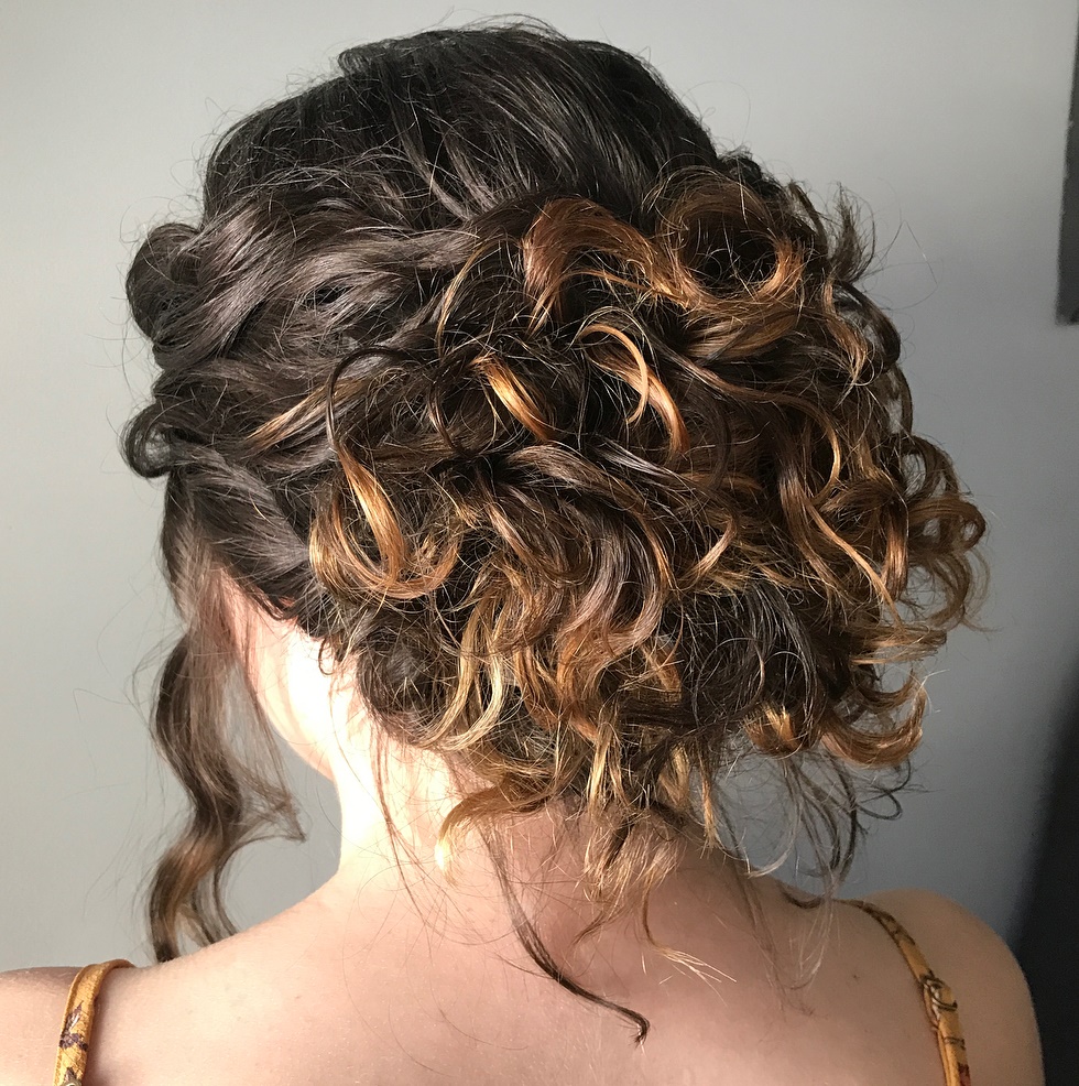 Curly Updo For A Mid-Length Cut