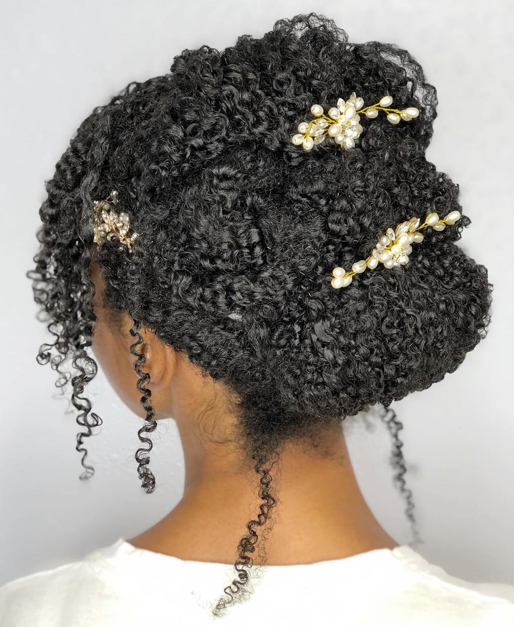 Simple Elegant Updo For Natural Hair