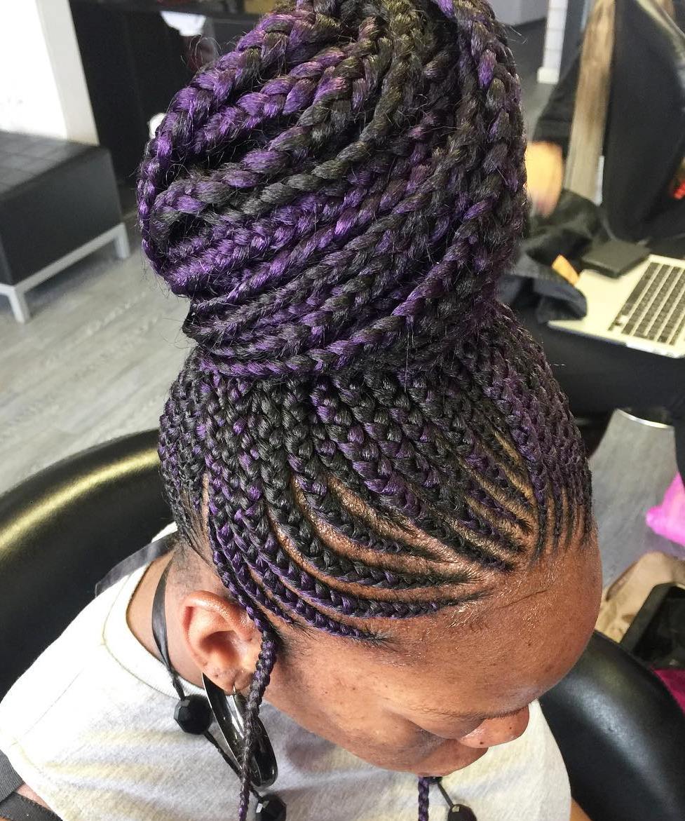 Massive Black Braided Bun Updo