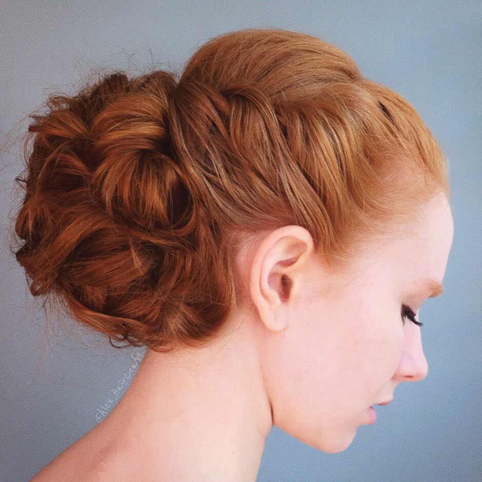 Textured Bun For Curly Hair