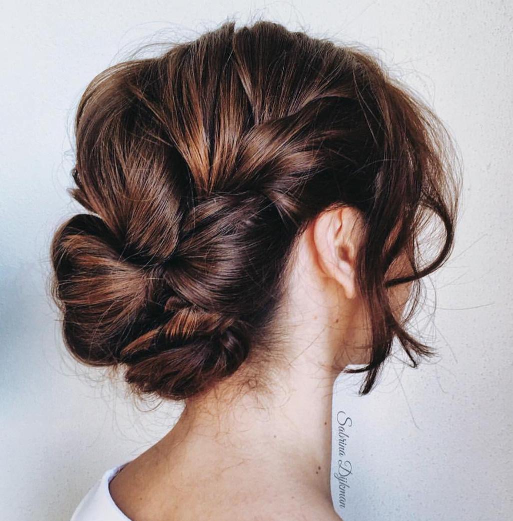 Braided Updo For Medium Hair