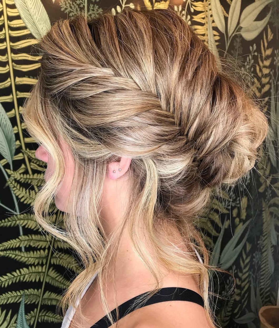 Voluminous Updo With French Fishtails