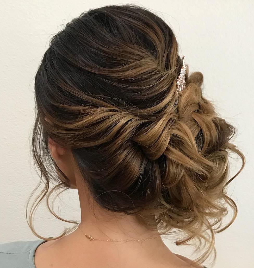 Loose Side Curly Updo