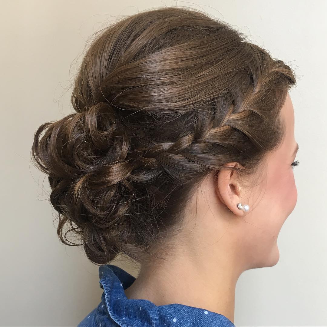 Bouffant Updo With French Braid And Bun