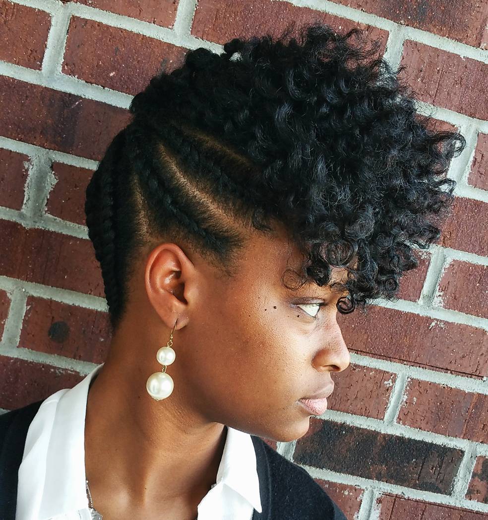 Black Flat Twisted Updo With Curls