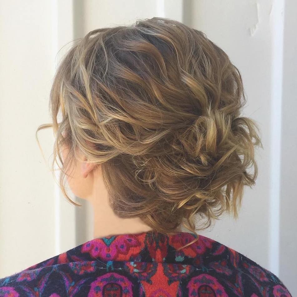 Wavy Messy Bun For Bob