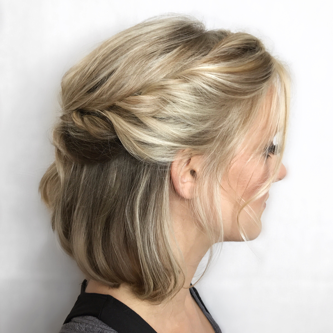 Partial Updo With Loose Braid