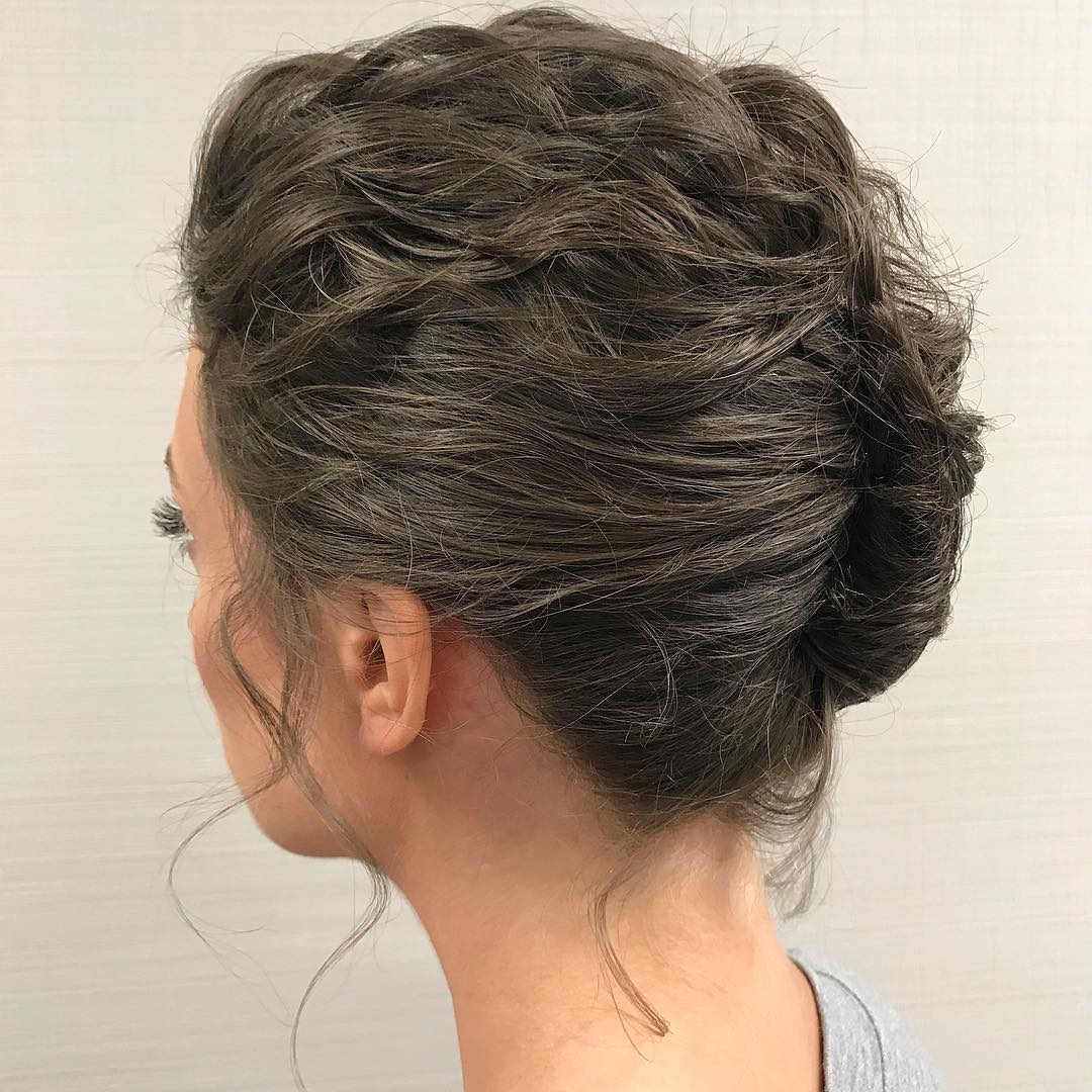 French Roll For Short Curly Hair