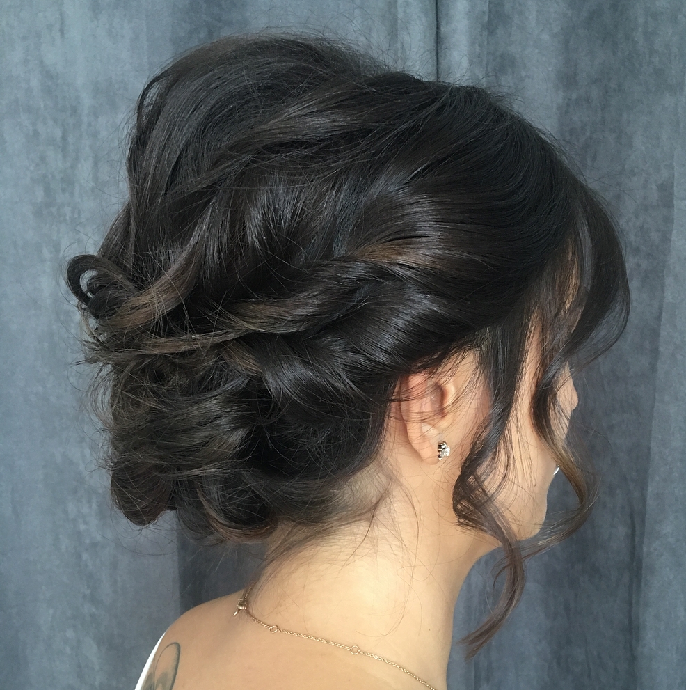 Twisted Updo For Short Thick Hair