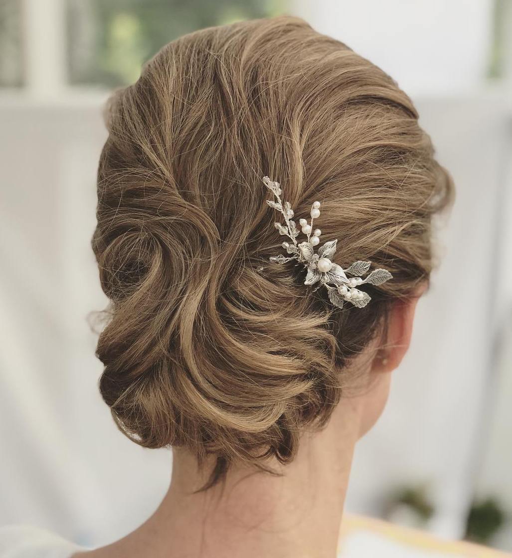 Wavy Wedding Updo