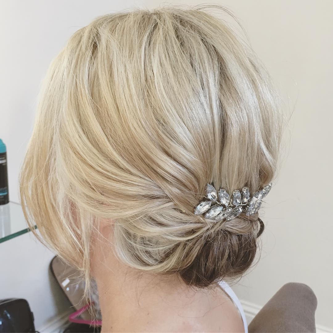 Bridal Chignon For Short Hair