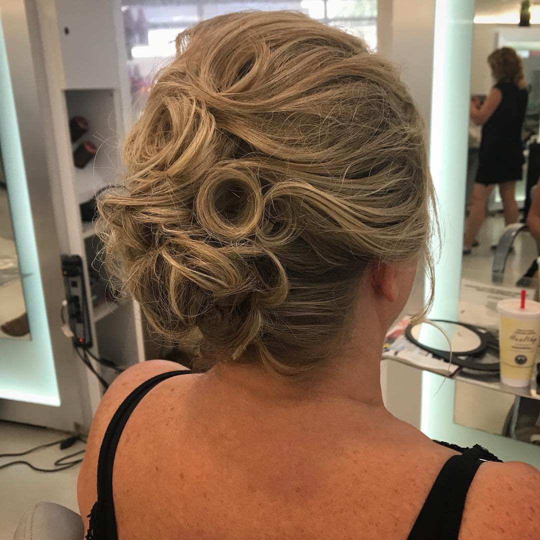 Glamorous Updo With Pin Curls