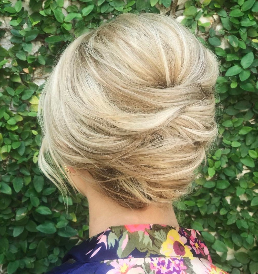 Bouffant French Roll For Shorter Hair